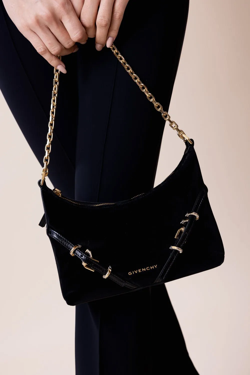Voyou Velvet Shoulder Bag