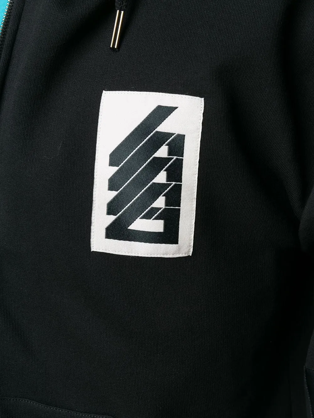 Decal Inlaid Zipper Hat Casual Jacket