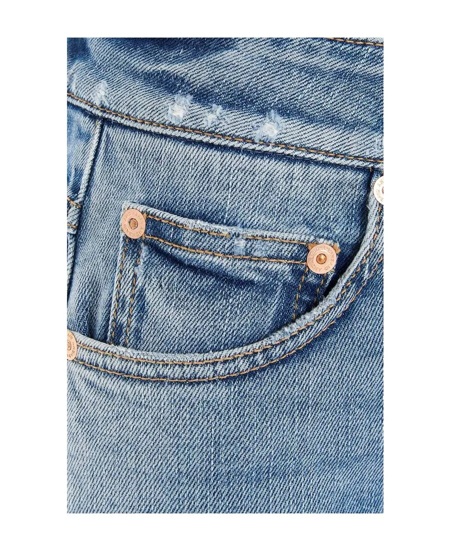 Ripped Mid-Rise Skinny Jeans