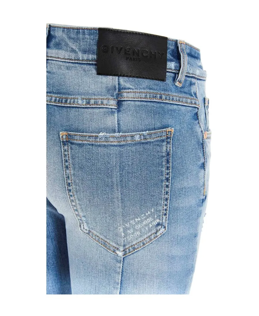 Ripped Mid-Rise Skinny Jeans