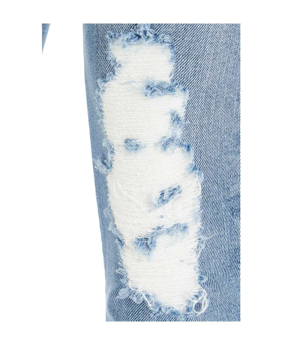Ripped Mid-Rise Skinny Jeans
