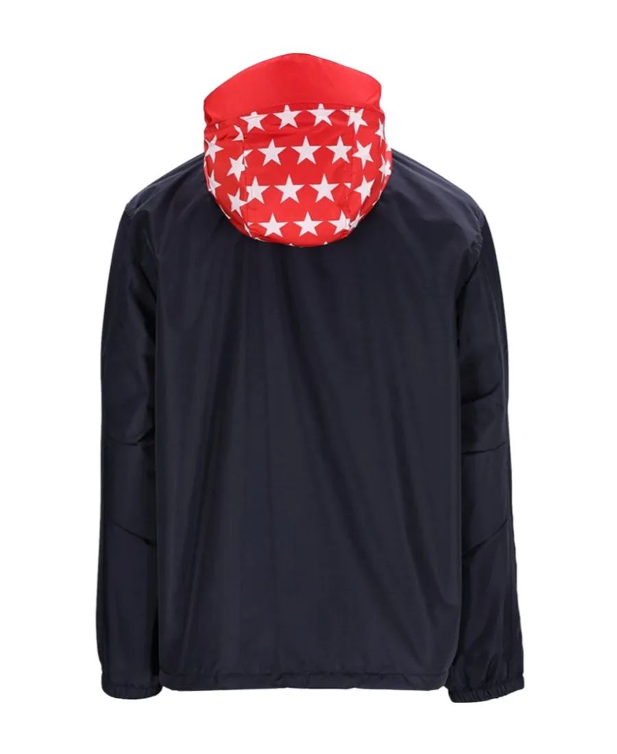 Logo Printed Hooded Windbreaker