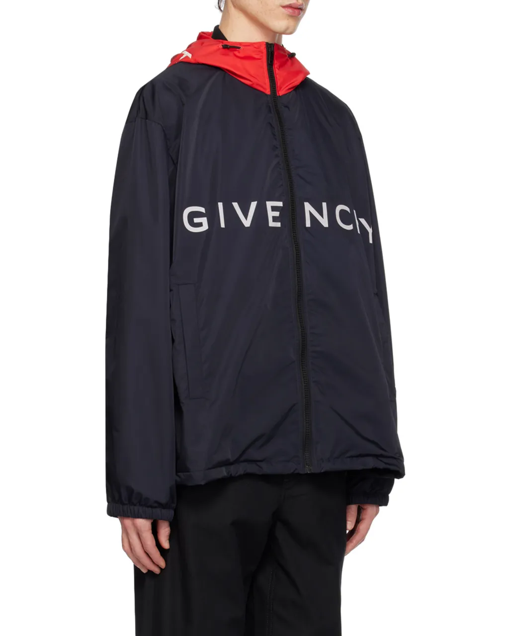 Logo Printed Hooded Windbreaker