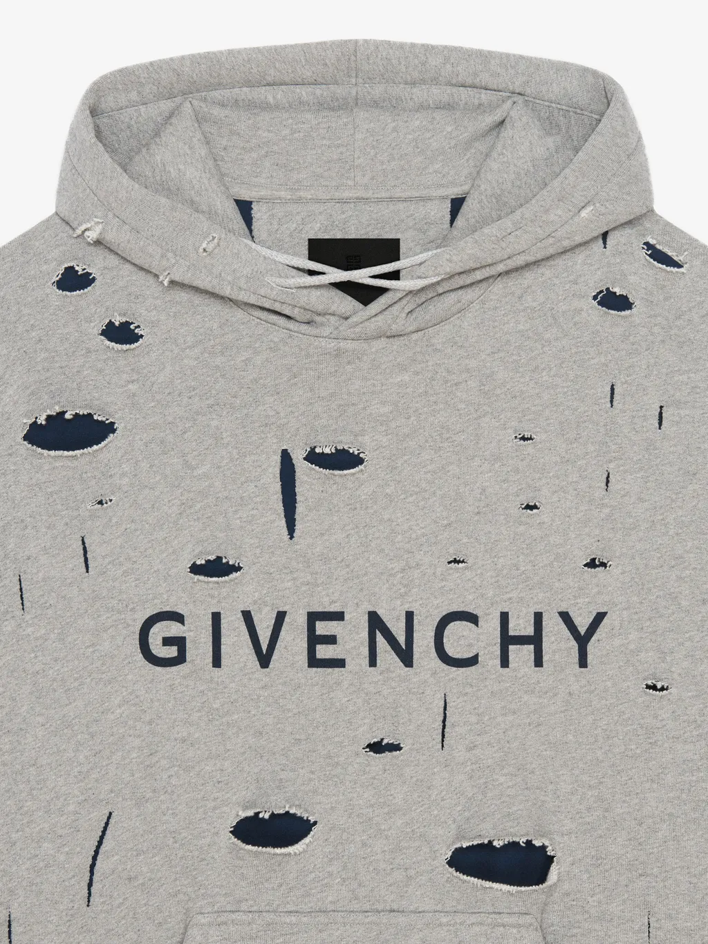 Oversized Hoodie In Destroyed Fleece