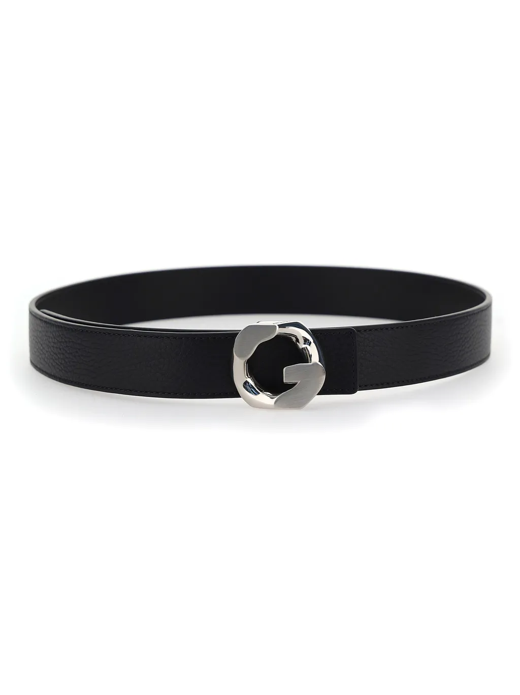 G Chain Buckle Leather Belt