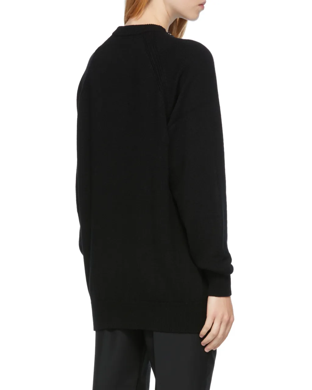 Sweater In Cashmere With Chain Collar