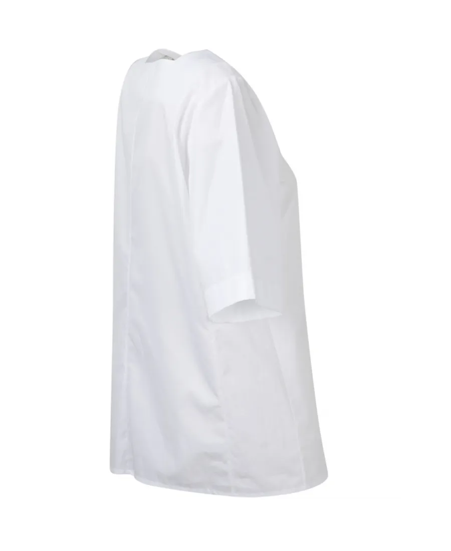 Square Neck Poplin Blouse
