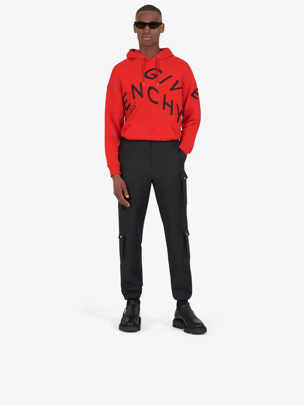 Refracted Logo Embroidery Hoodie