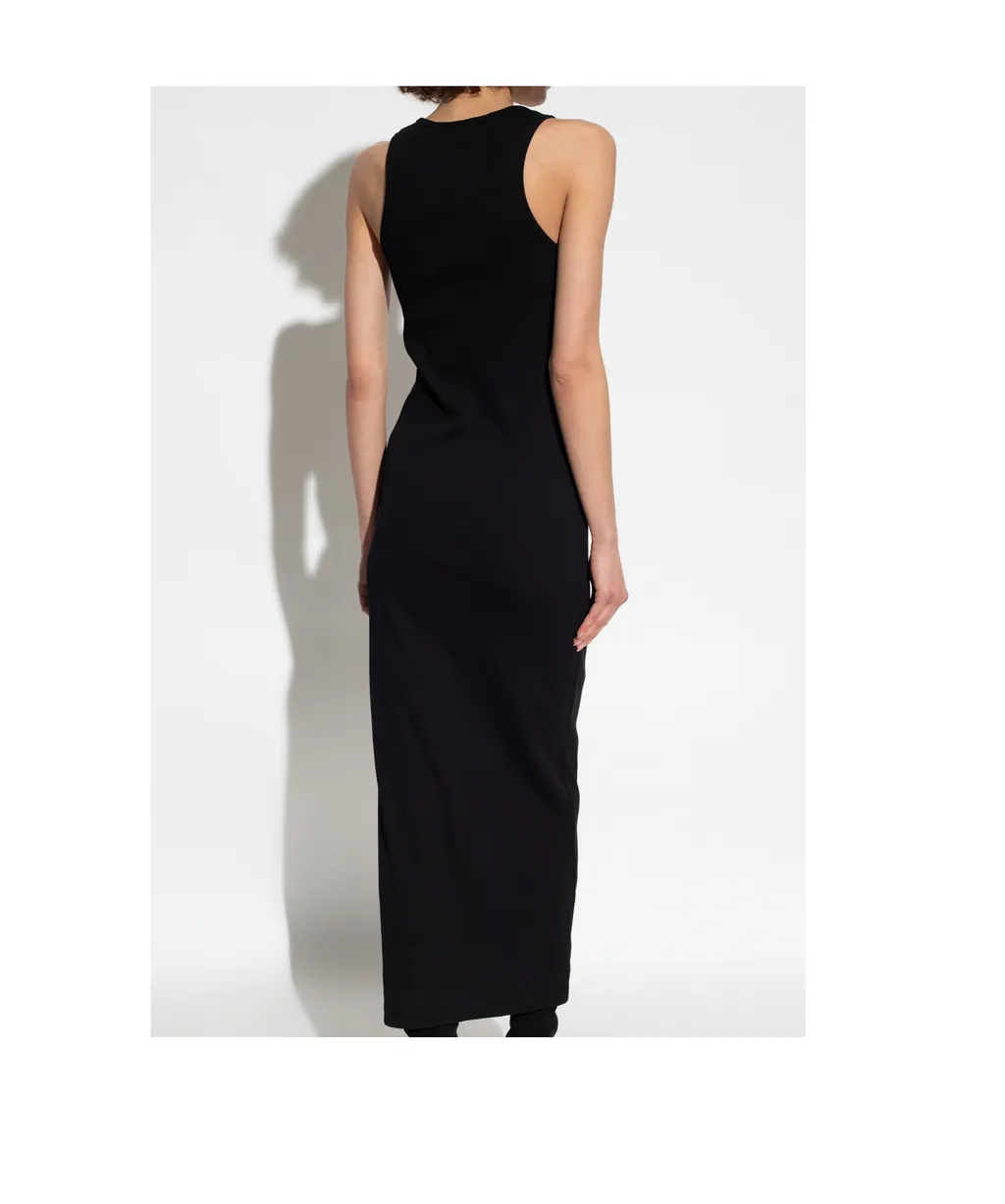 Logo Plaque Slip Dress