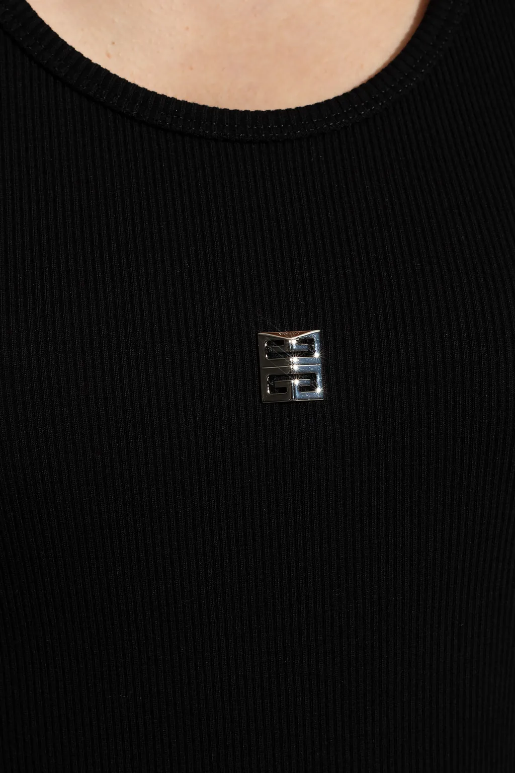 Logo Plaque Slip Dress