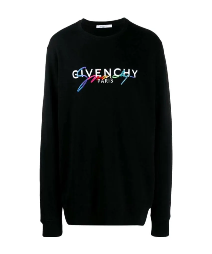Rainbow Embroidered Logo Sweater