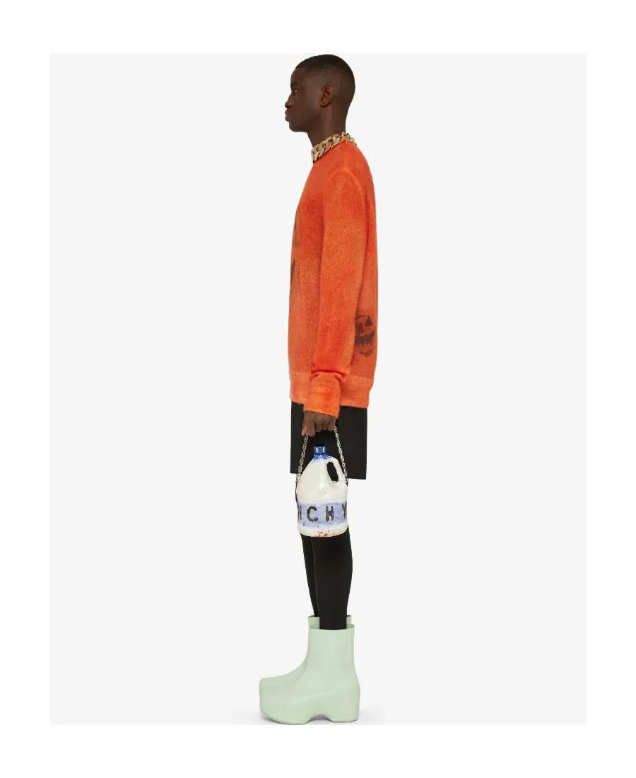 Ceramics-Printed Crewneck Knit Jumper