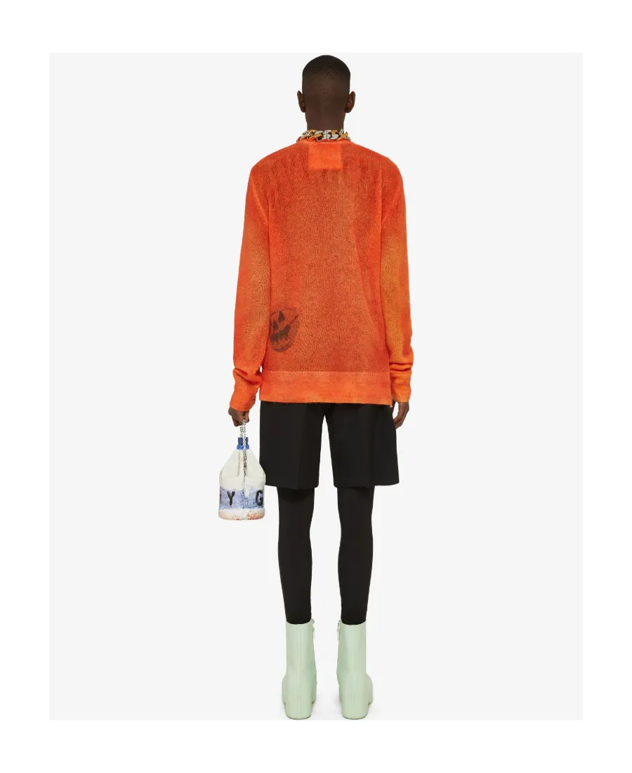 Ceramics-Printed Crewneck Knit Jumper