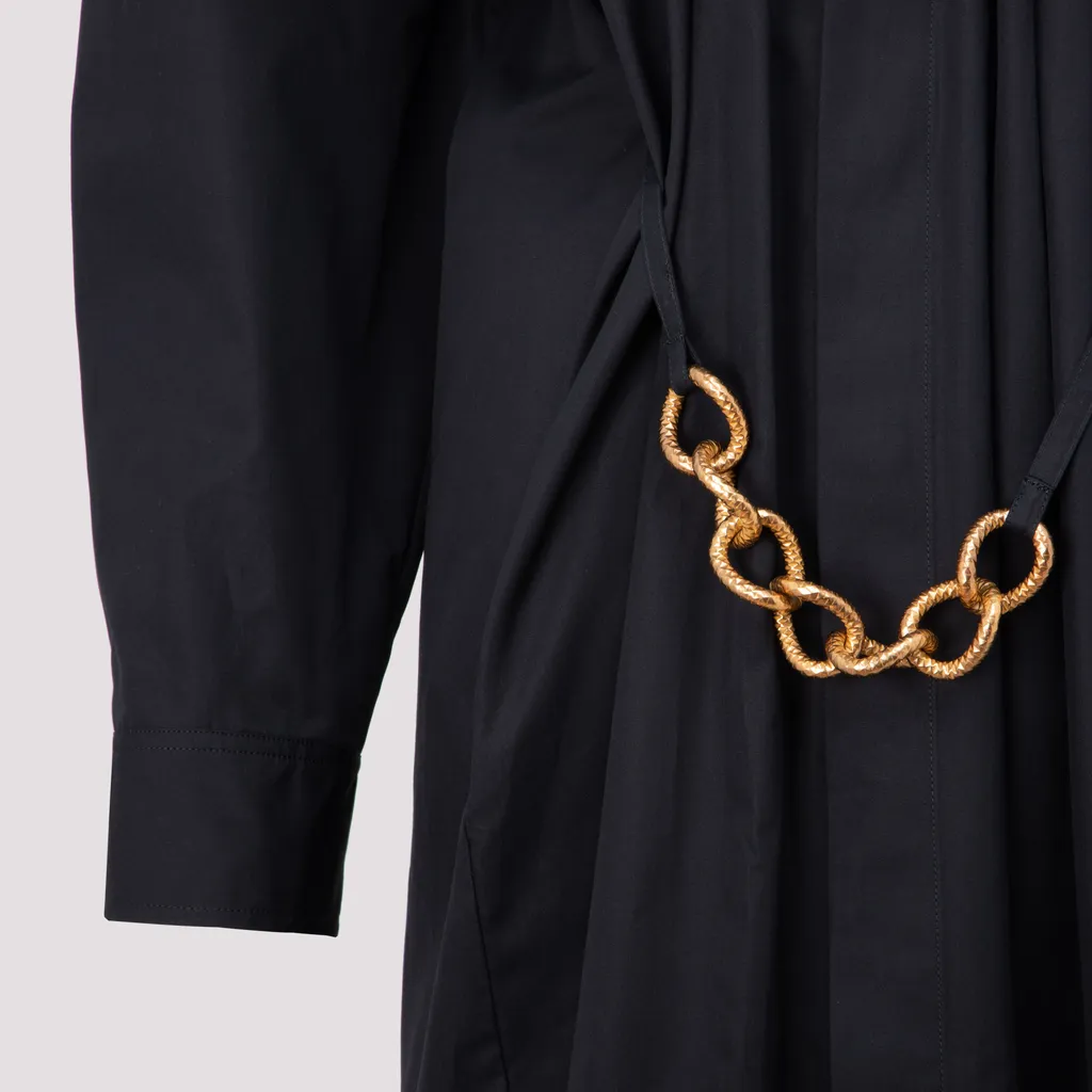 Chain Belt Shirt Dress