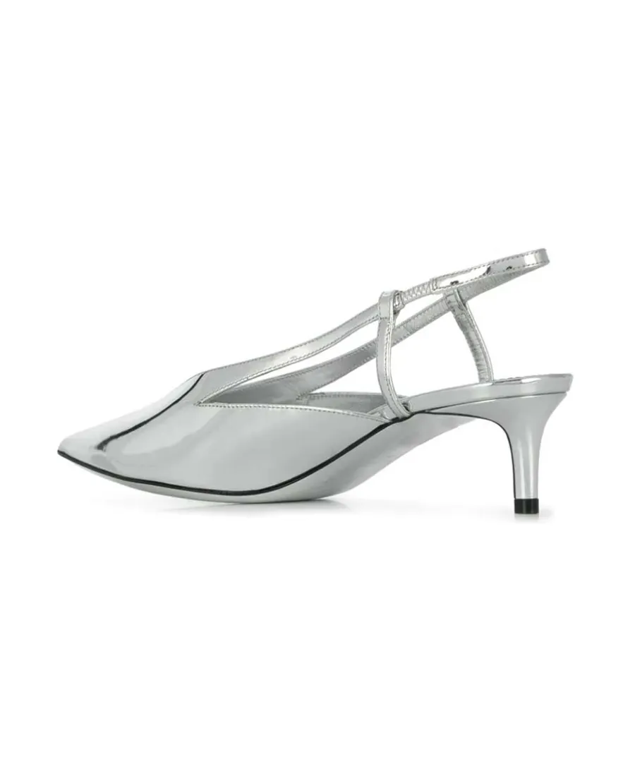 Mirrored Slingback Pumps