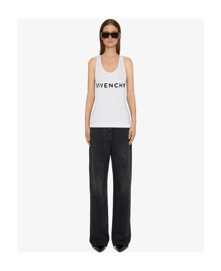 Logo Printed Crewneck Tank Top