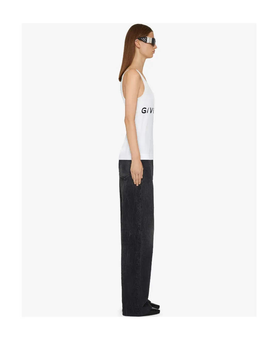 Logo Printed Crewneck Tank Top