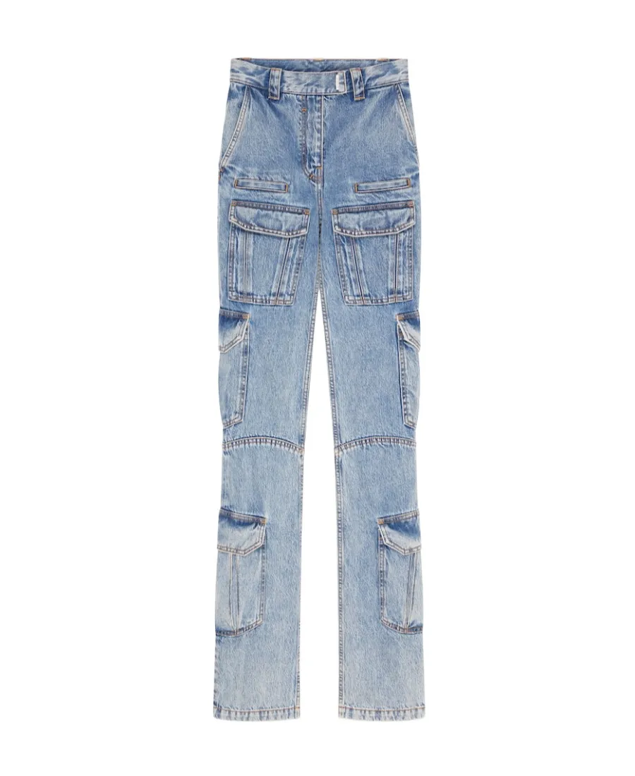 Logo Plaque Cargo Jeans
