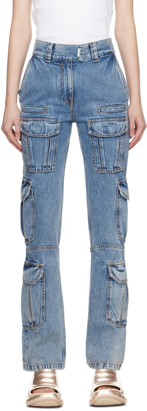 Logo Plaque Cargo Jeans