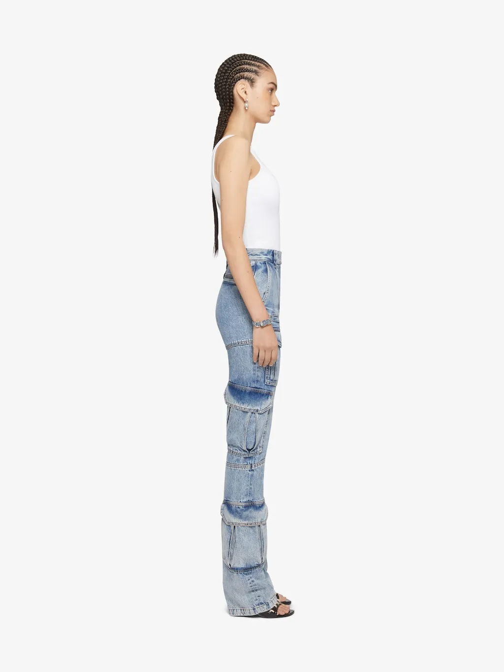 Logo Plaque Cargo Jeans