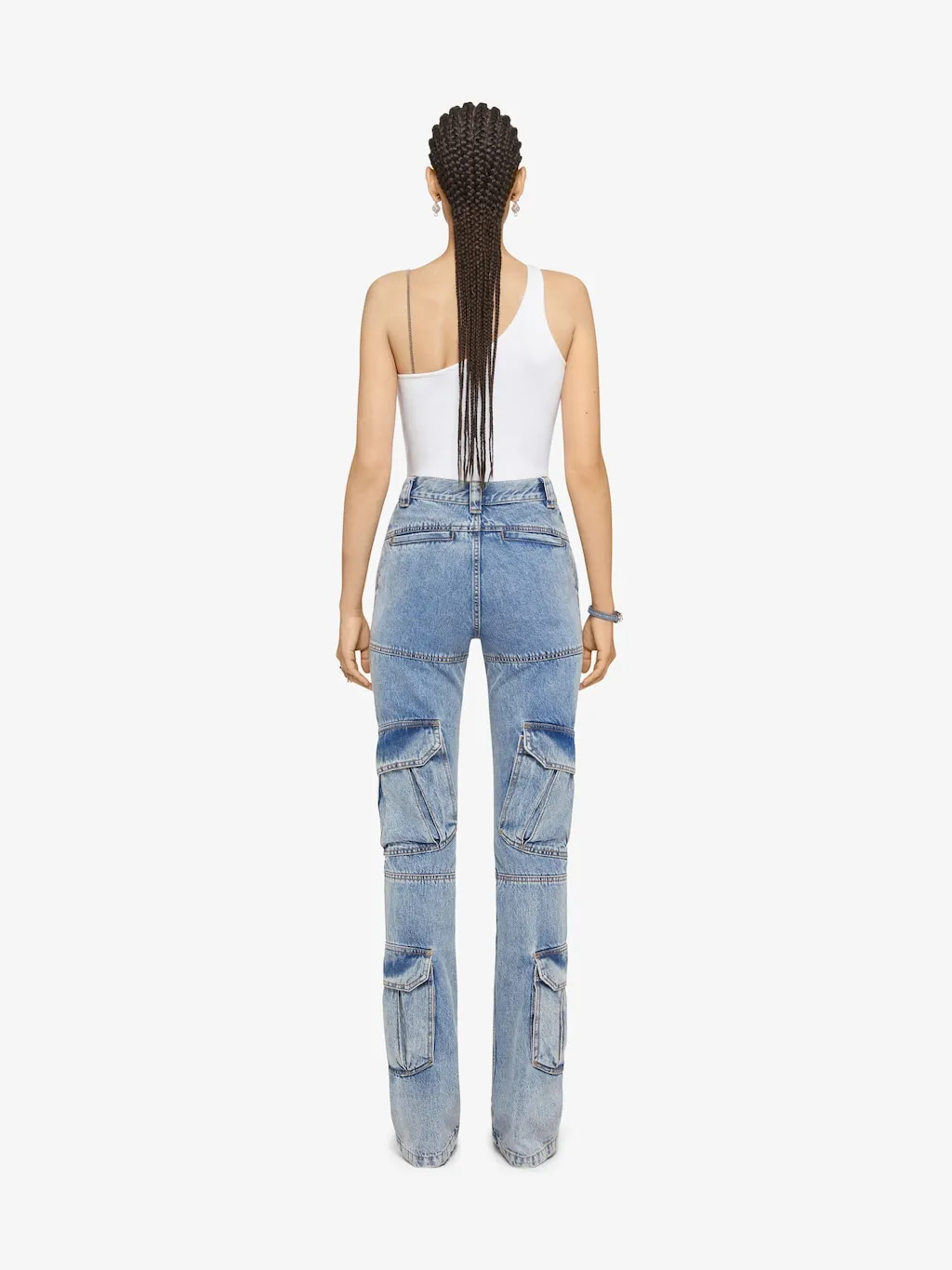 Logo Plaque Cargo Jeans