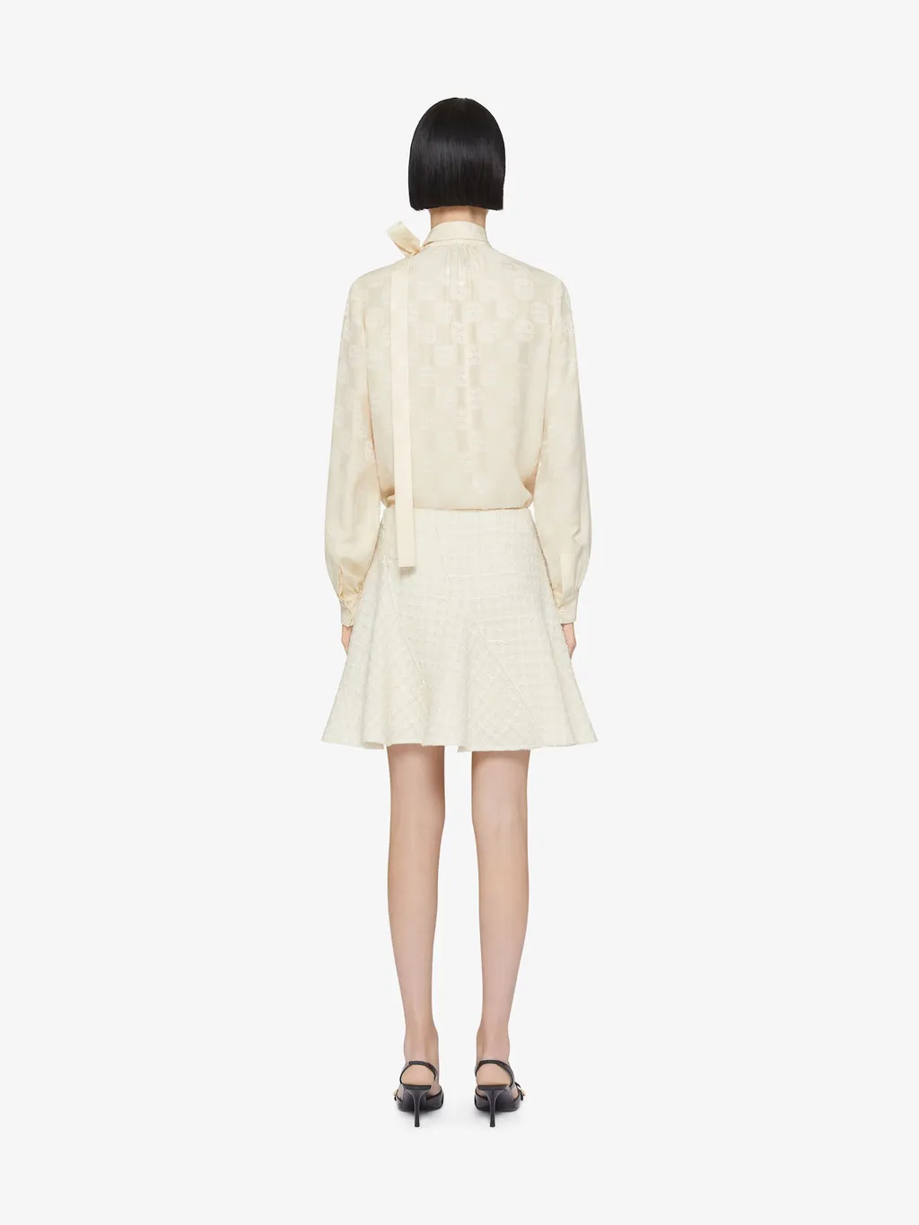 4G Jacquard Long-Sleeved Blouse