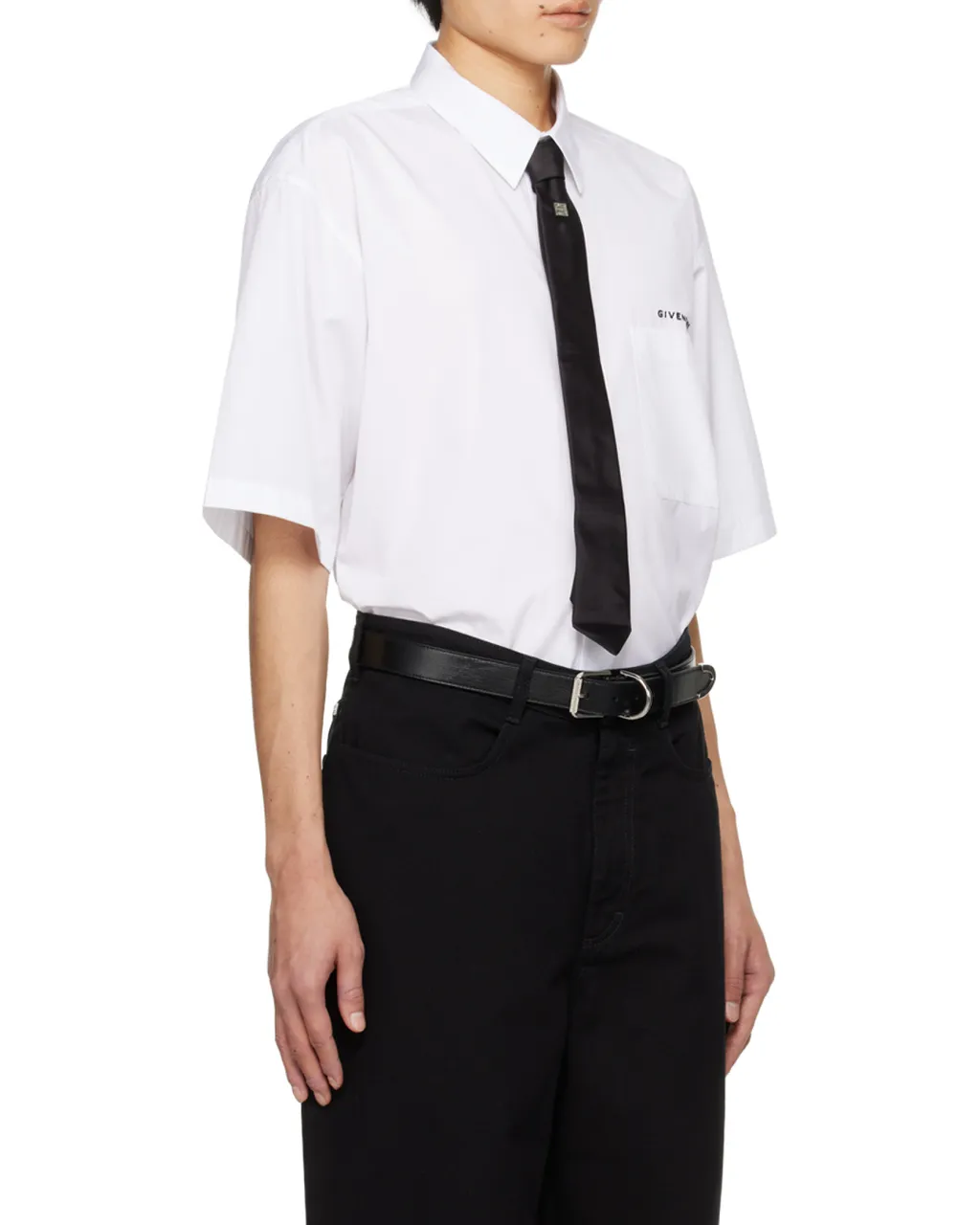 Logo Printed Collared Short-Sleeve Shirt