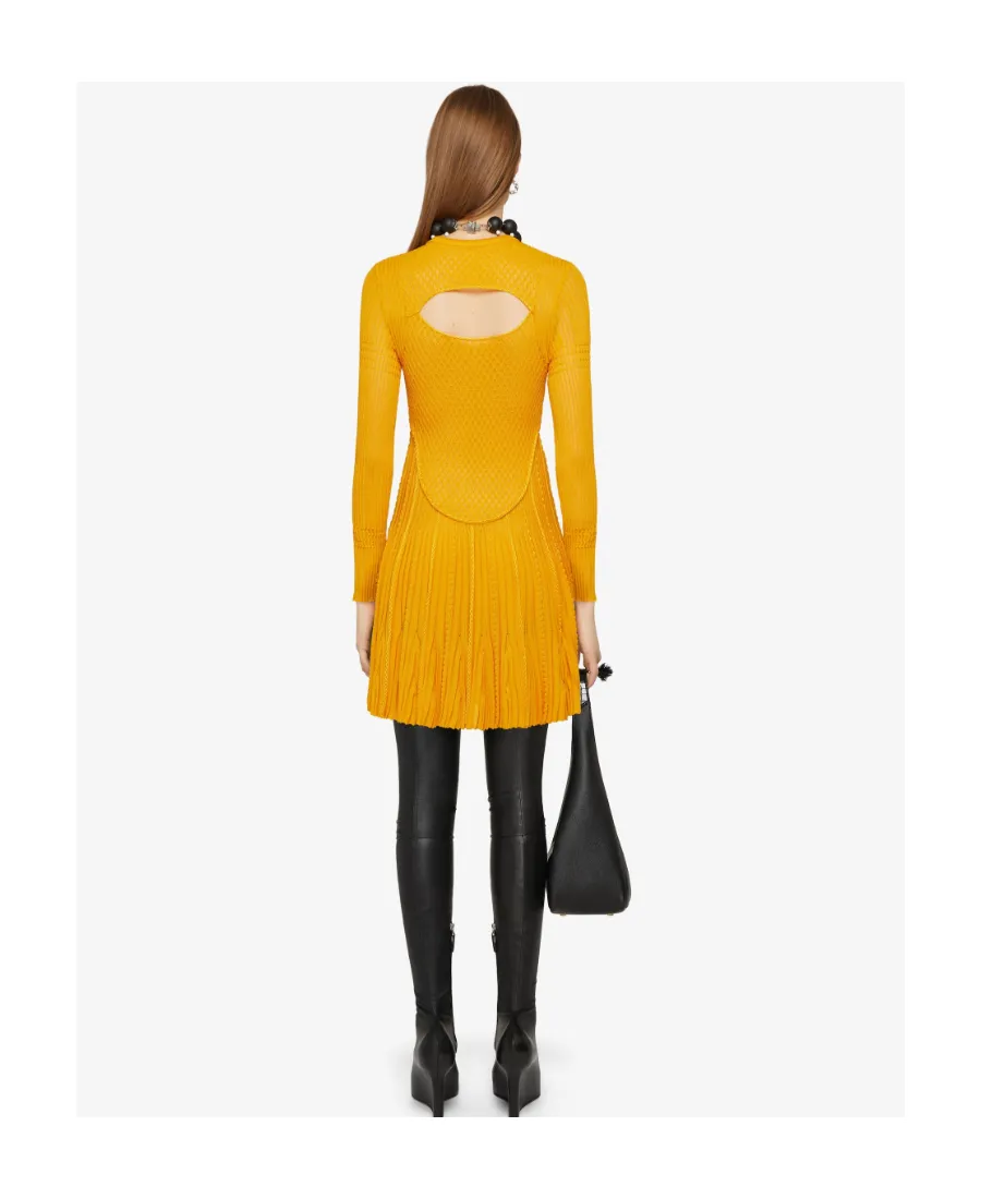 Crewneck Long-Sleeved Dress