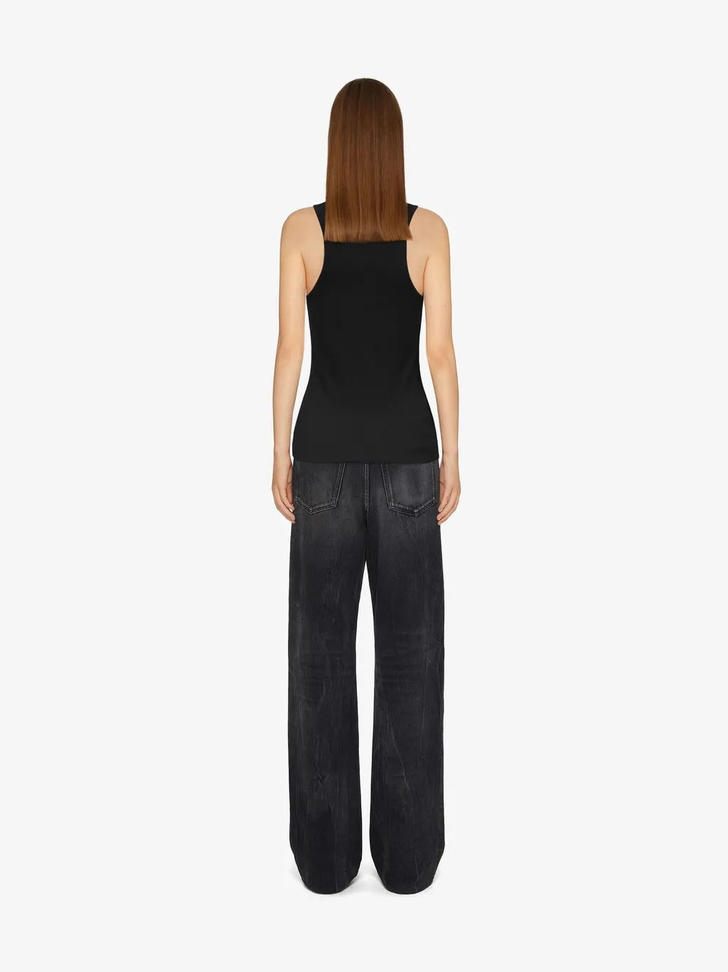 Logo Printed Crew Neck Tank Top
