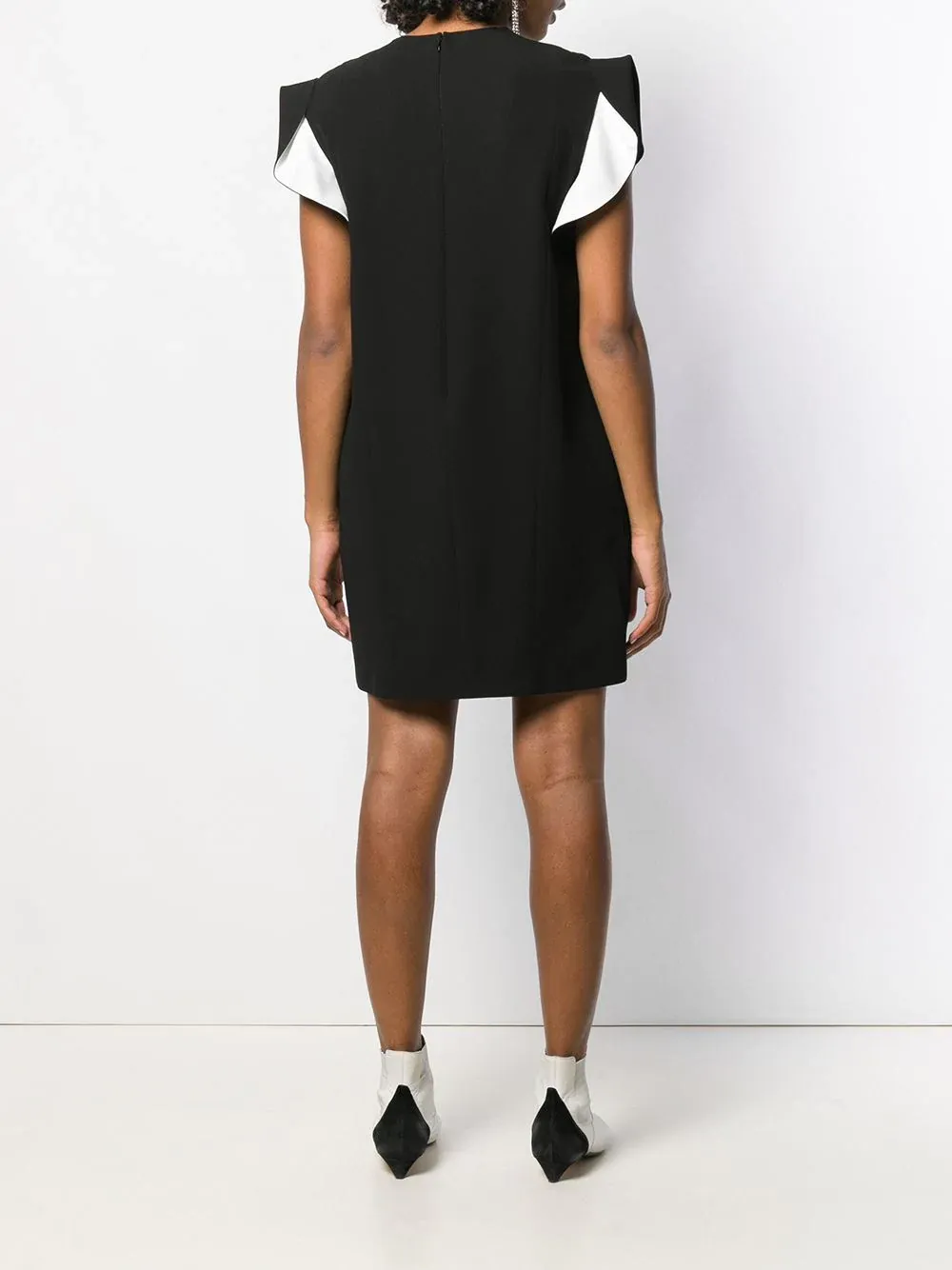 Ruffle Sleeve Straight Fit Dress
