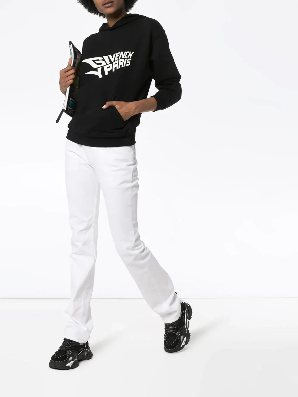 Logo Printed Hooded Sweater
