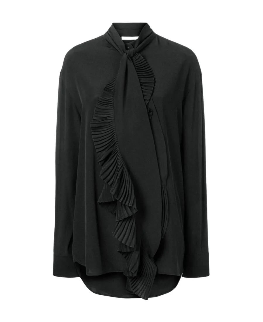 Silk Ruffled Shirt