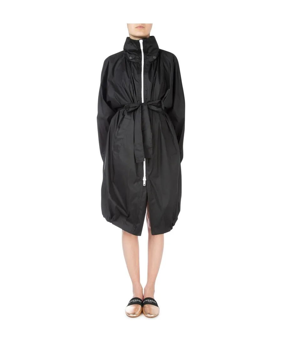 Mid-Length Belted Raincoat