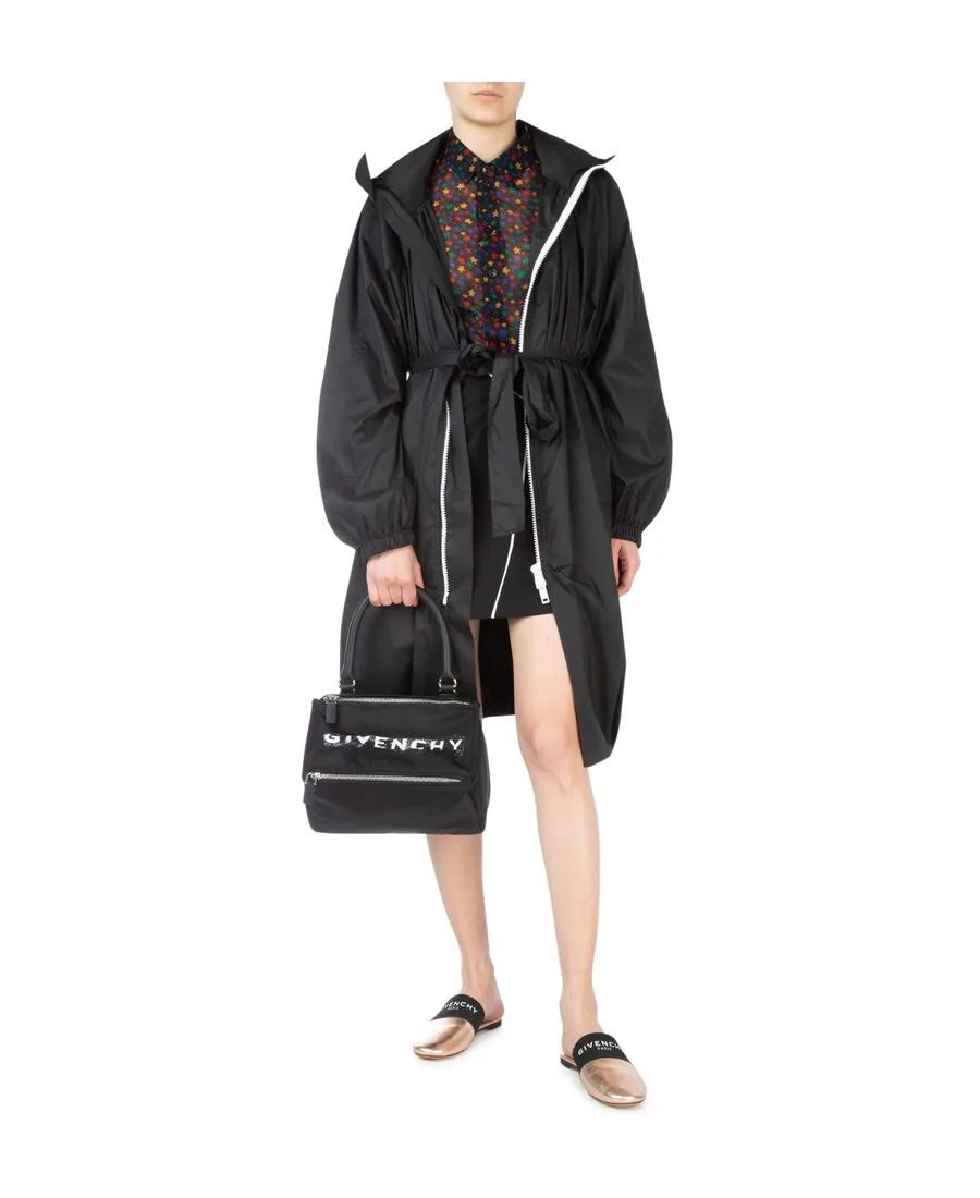 Mid-Length Belted Raincoat