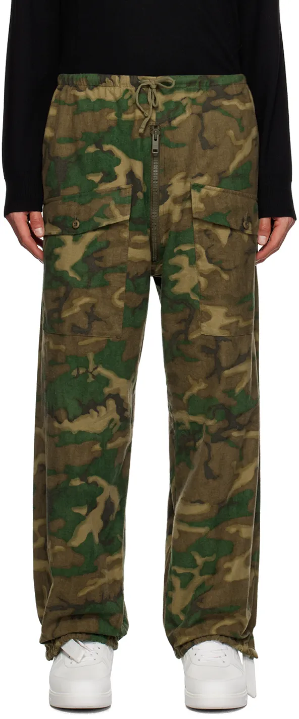 Camo Printed Drawstring Trousers