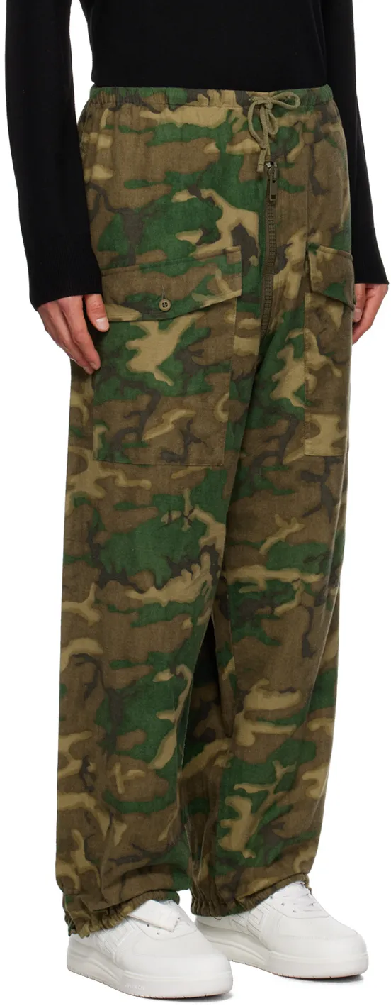 Camo Printed Drawstring Trousers