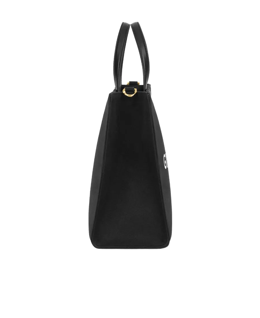 Logo Printed Top Handle Bag