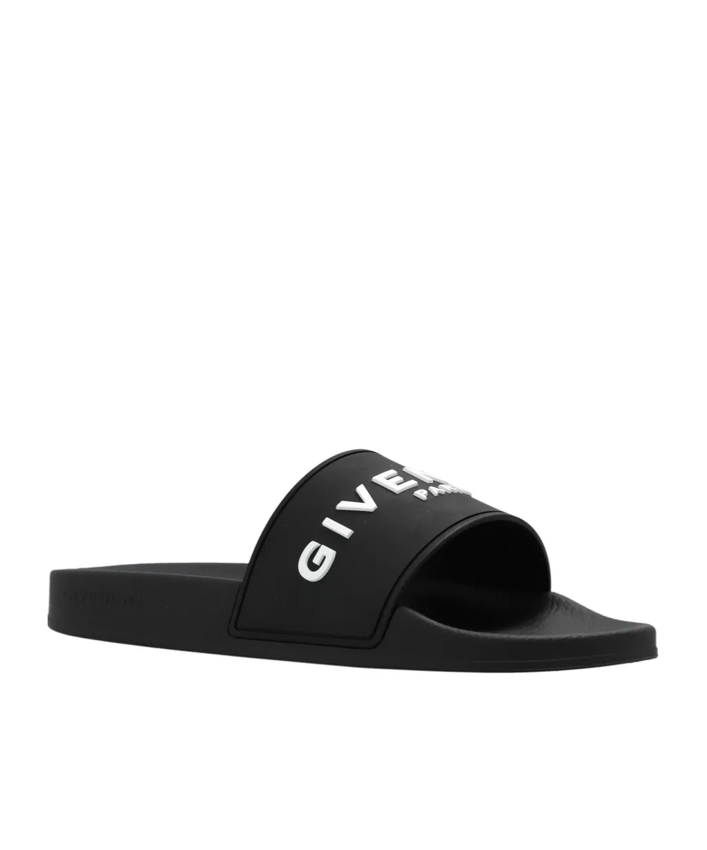 Logo Detailed Open Toe Slides