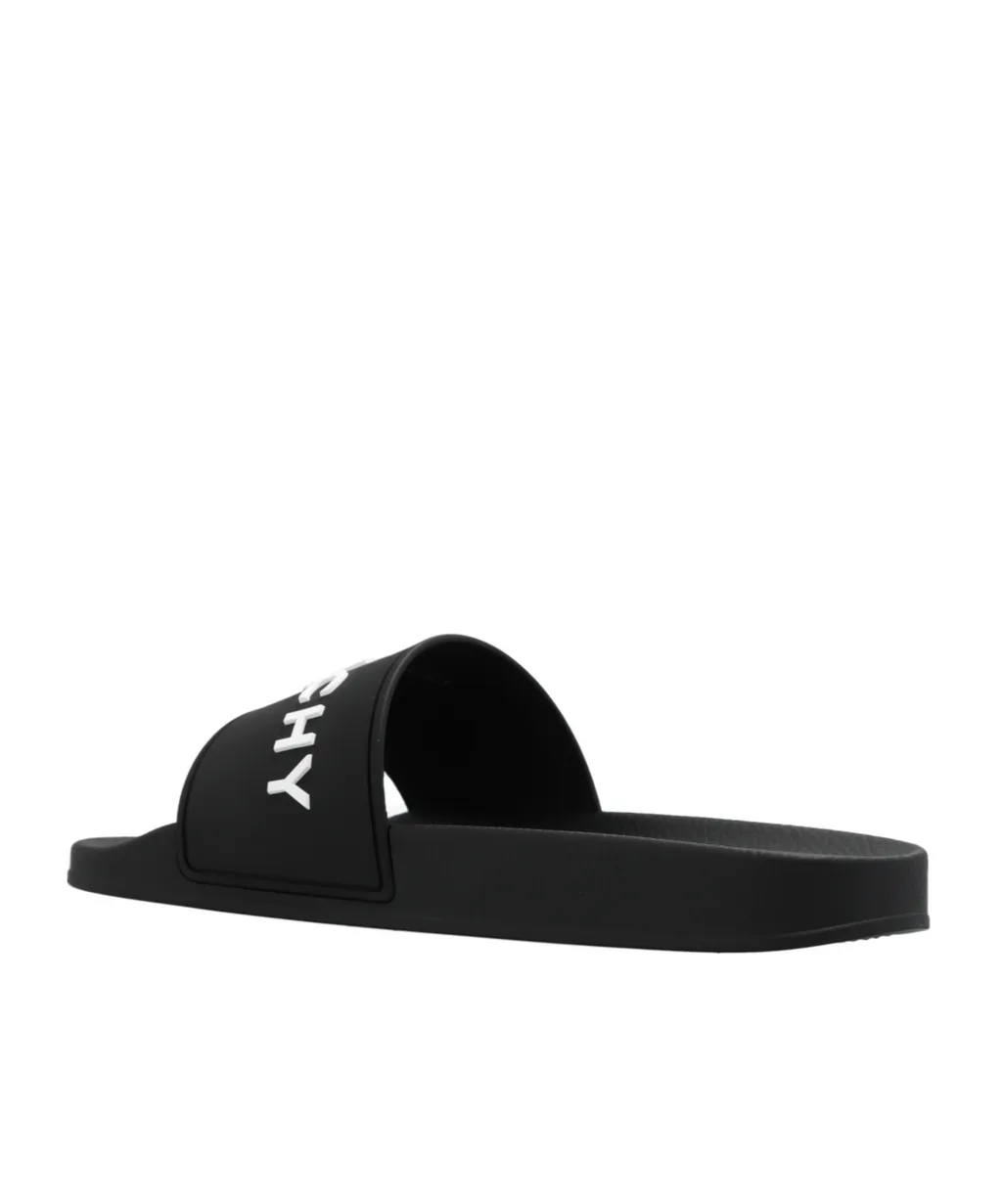 Logo Detailed Open Toe Slides