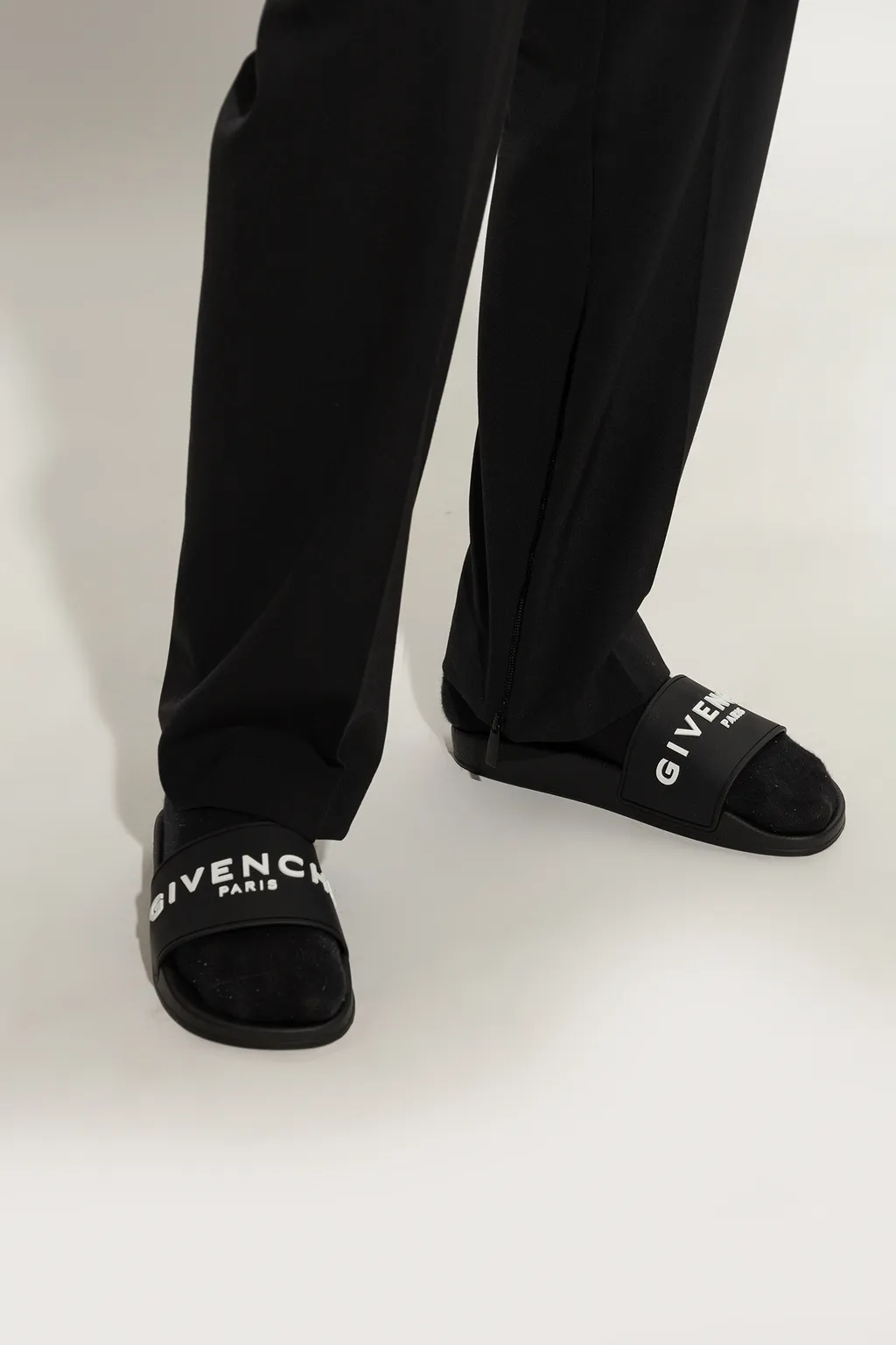 Logo Detailed Open Toe Slides
