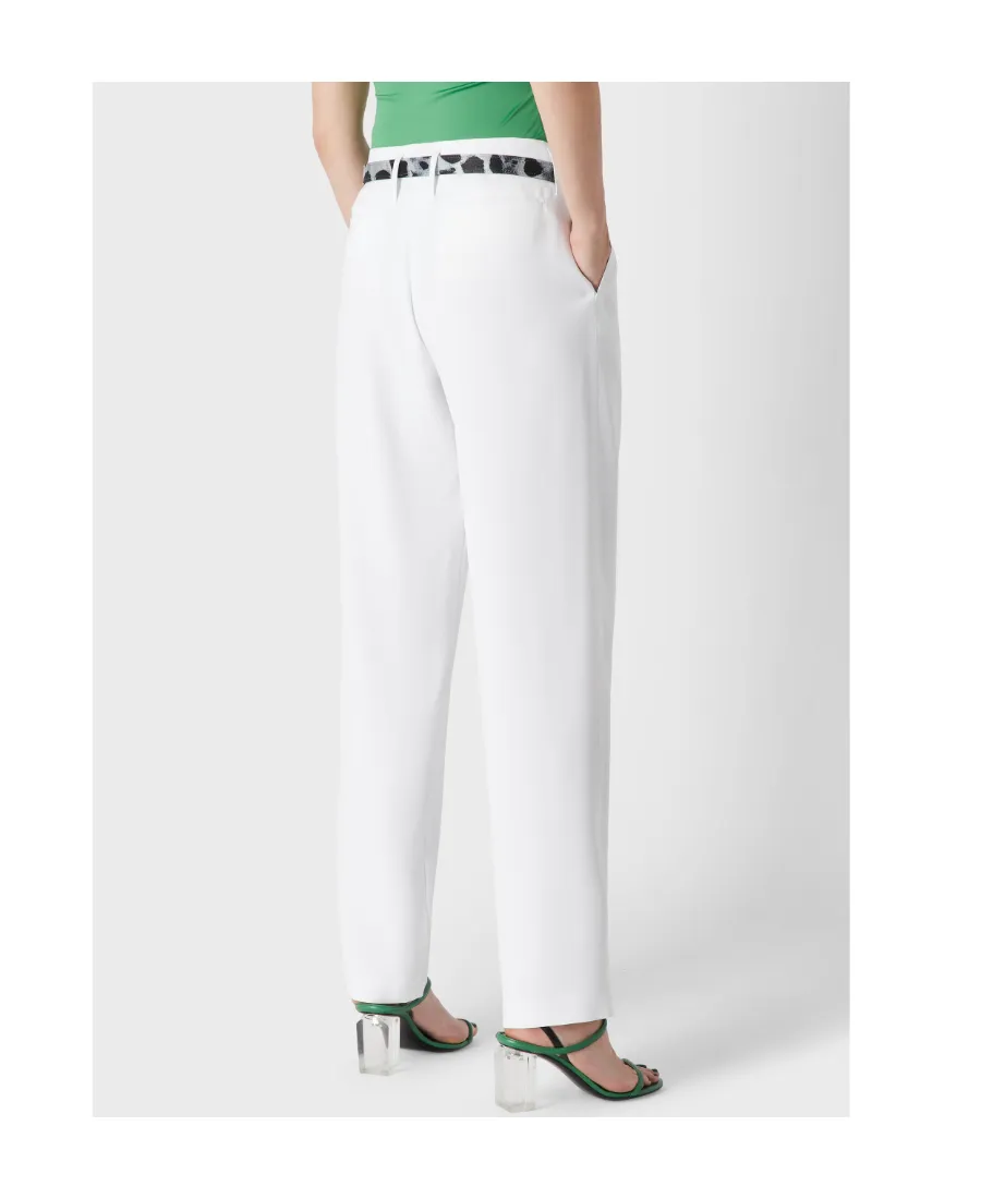 Straight Leg Pleated Trousers