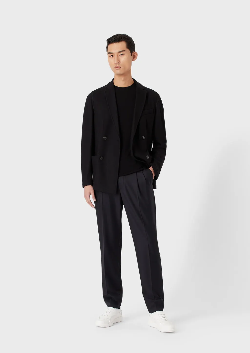 Lapel Long-Sleeved Cashmere Suit Jacket