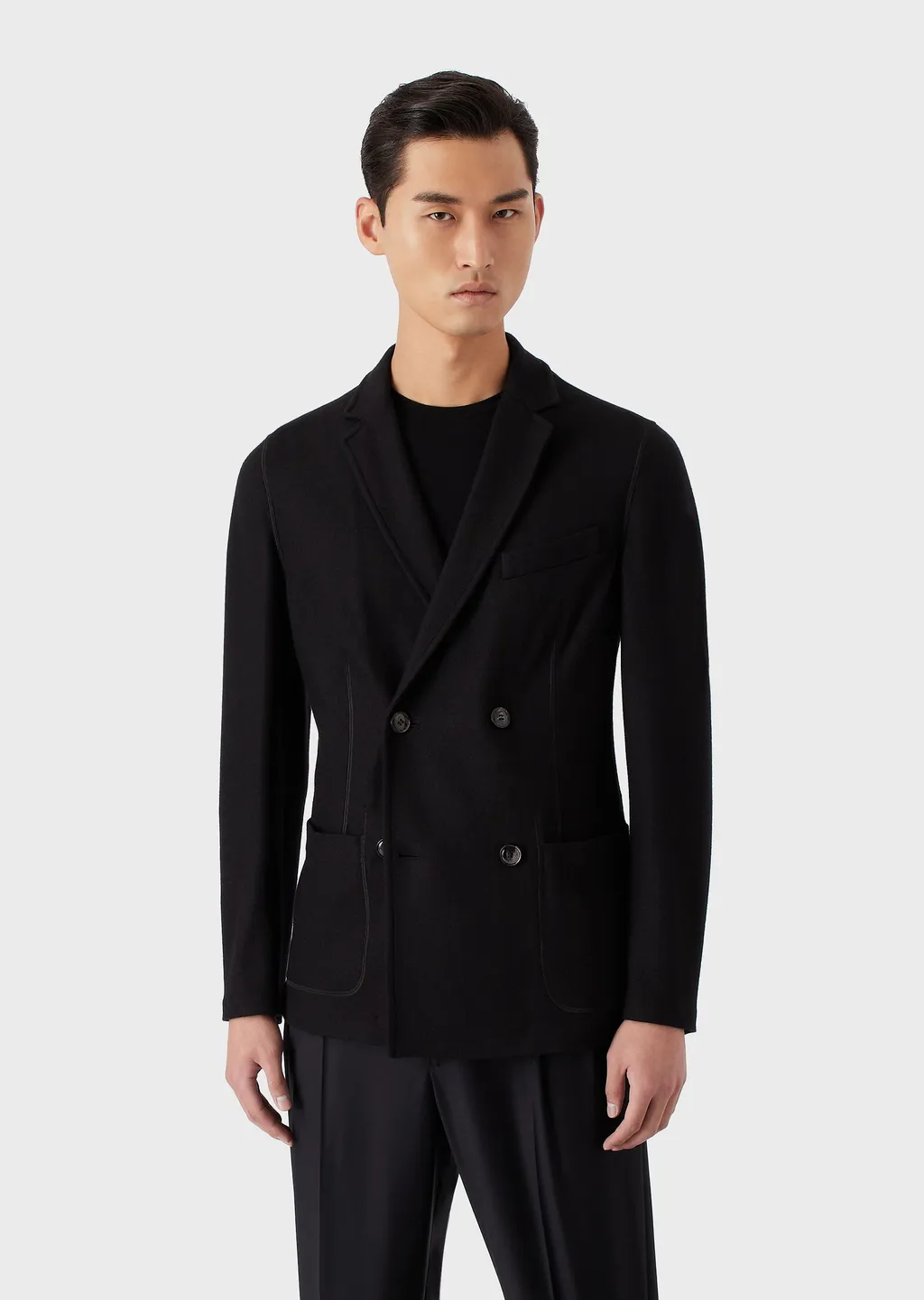 Lapel Long-Sleeved Cashmere Suit Jacket