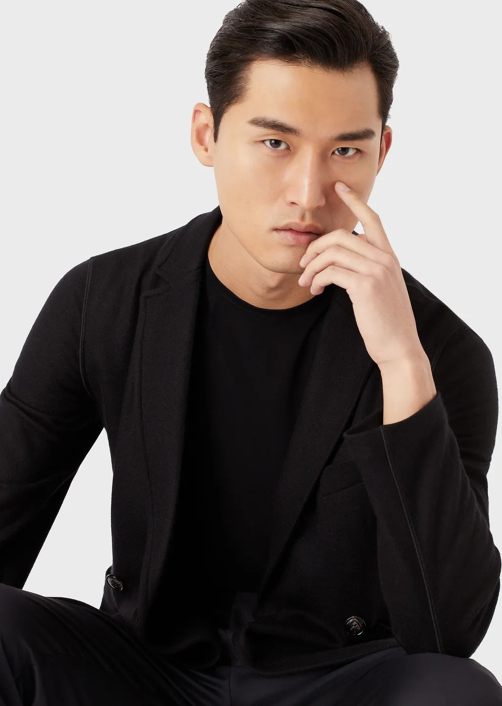 Lapel Long-Sleeved Cashmere Suit Jacket