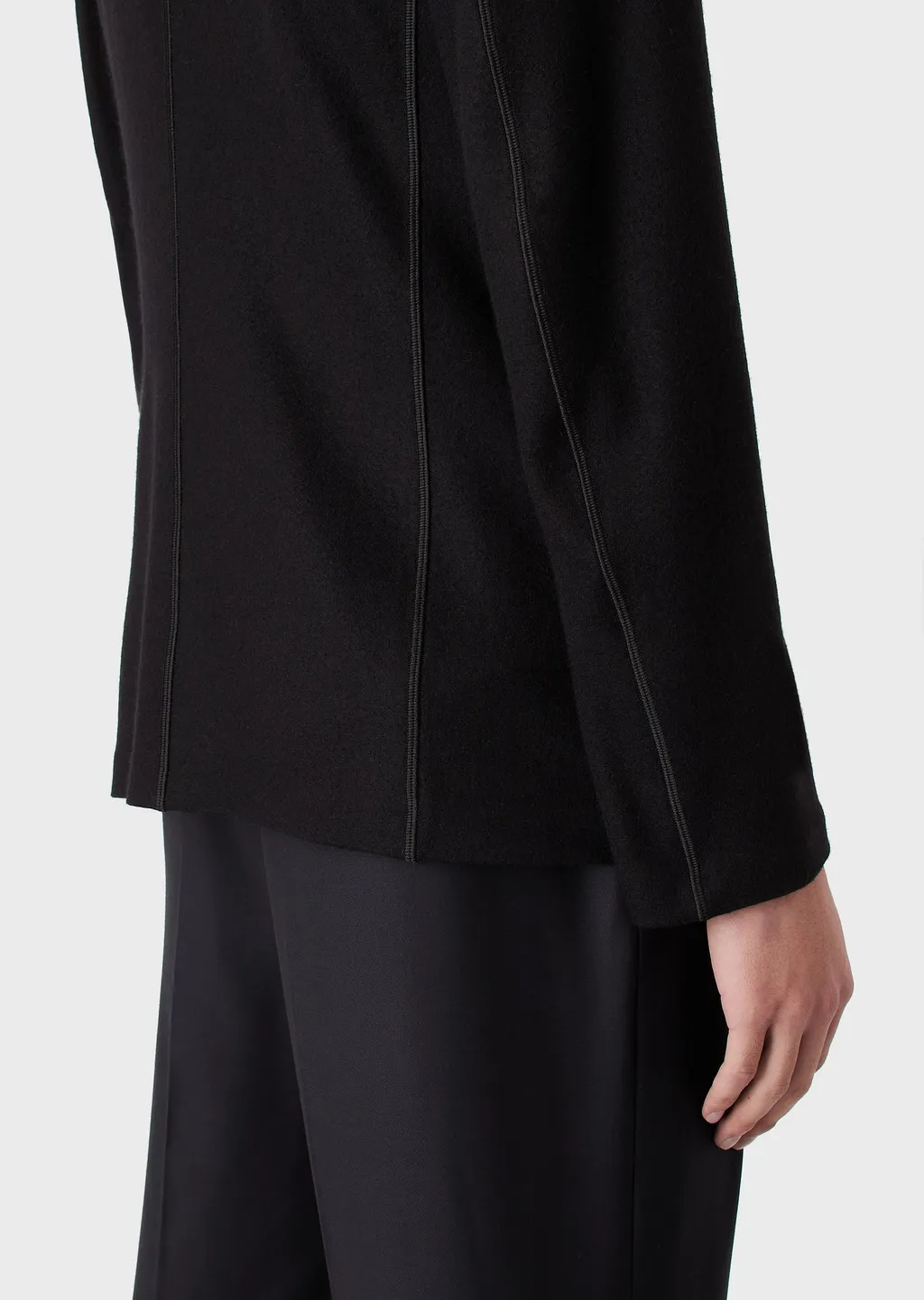 Lapel Long-Sleeved Cashmere Suit Jacket