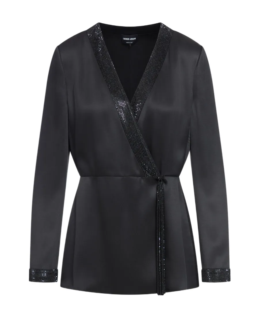 Shiret Embellished Satin Top