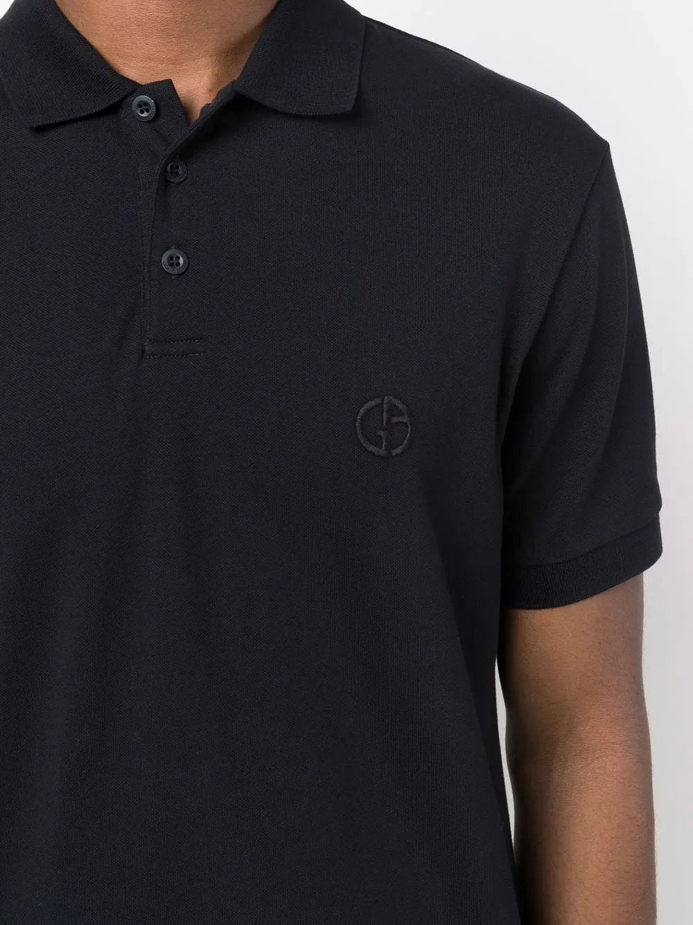 Logo Embroidered Short-Sleeved Polo Shirt
