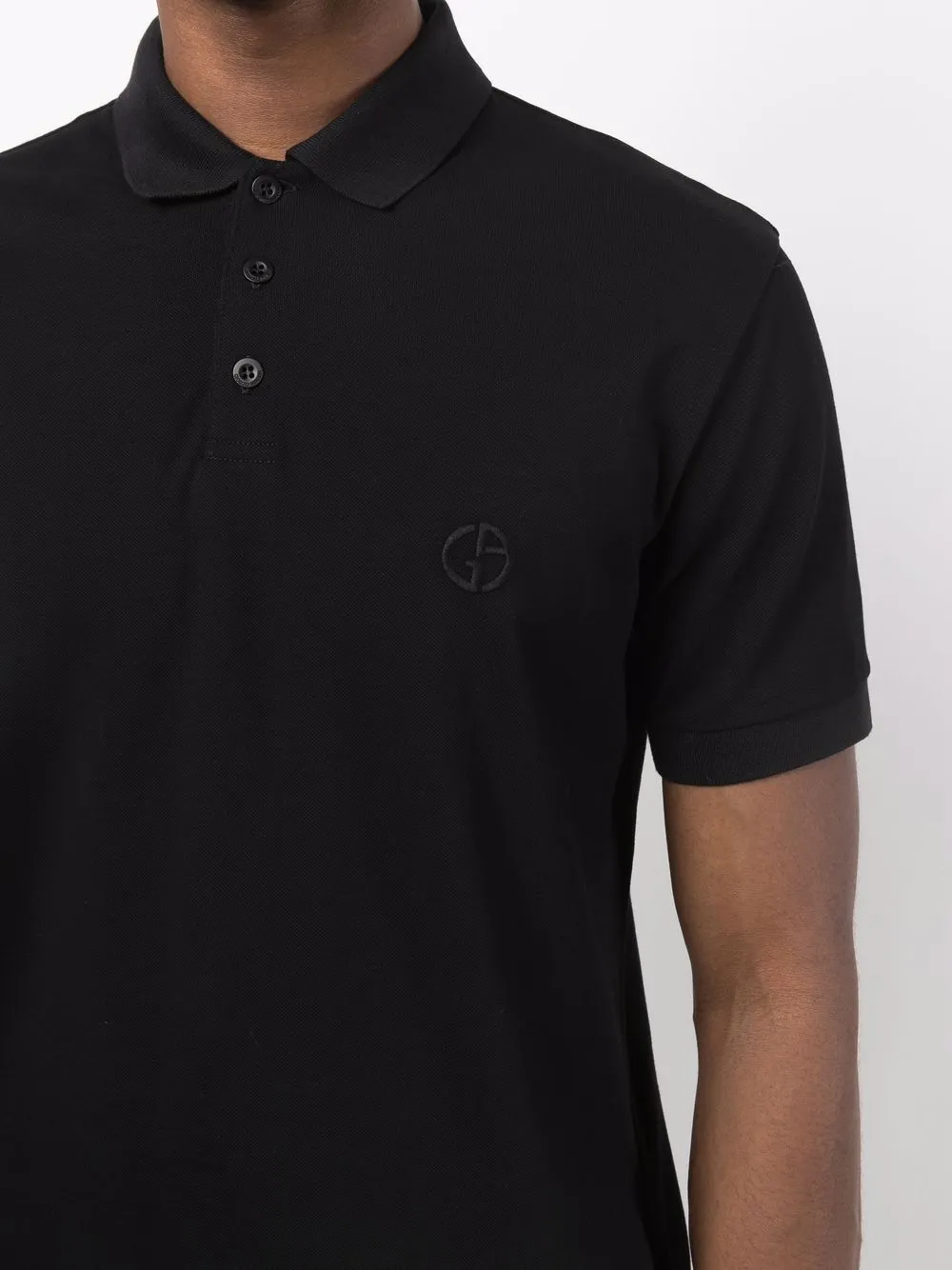 Logo Embroidered Short-Sleeved Polo Shirt
