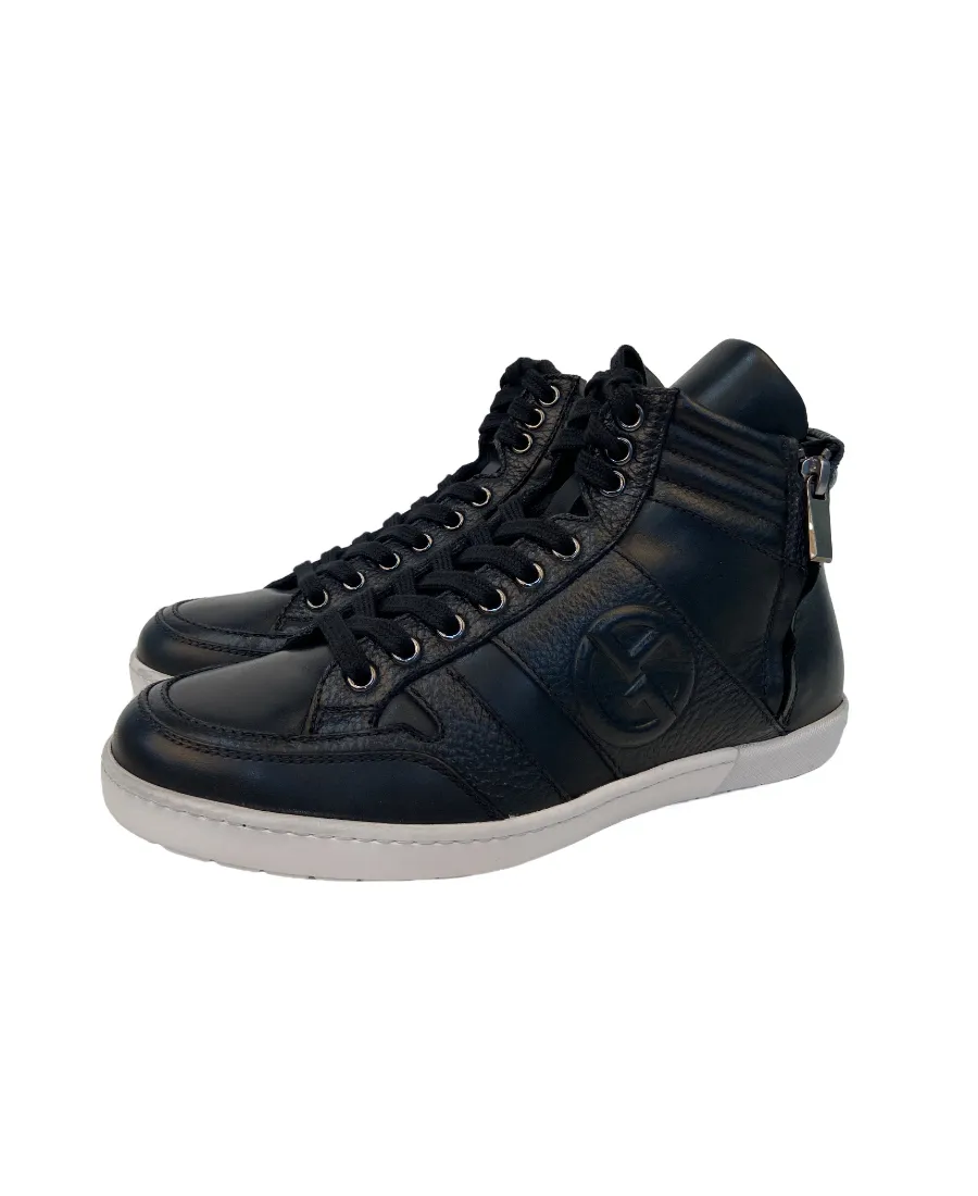 Black Lace-Up Casual Sneakers