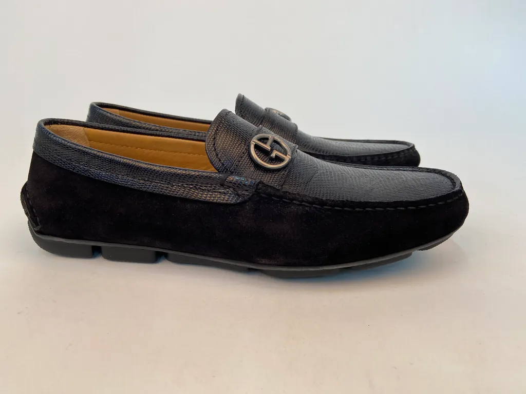 Gold Buckle Loafer Shoes